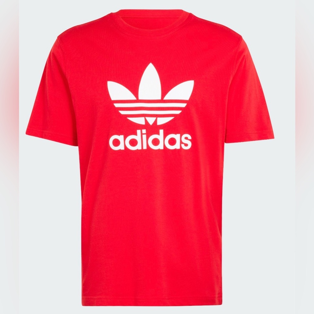 Adidas Bold Red Tee with White Logo